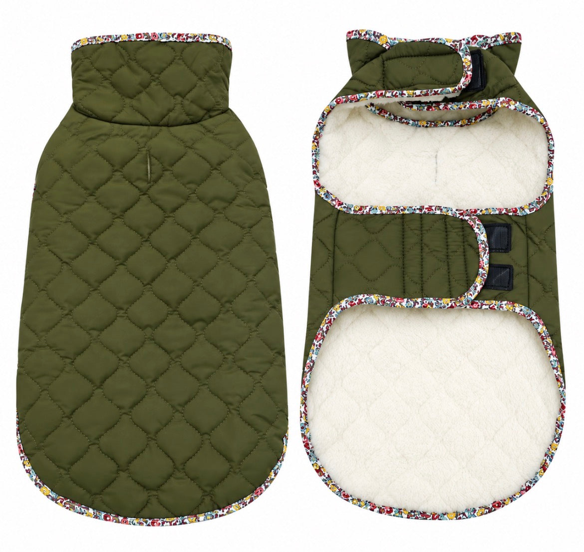 Quilted Fleece-Lined Dog Coat