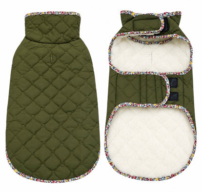 Quilted Fleece-Lined Dog Coat