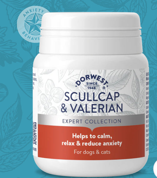 Anxiety Relief - Scullcap & Valerian Tablets For Dogs And Cats