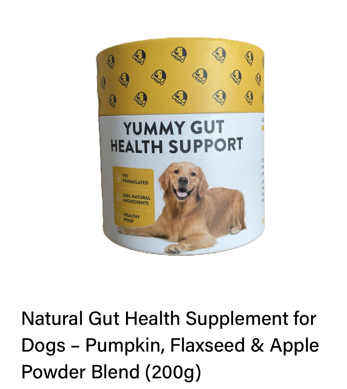 Natural Gut Health Supplement - Pumpkin, Flaxseed & Apple 200g