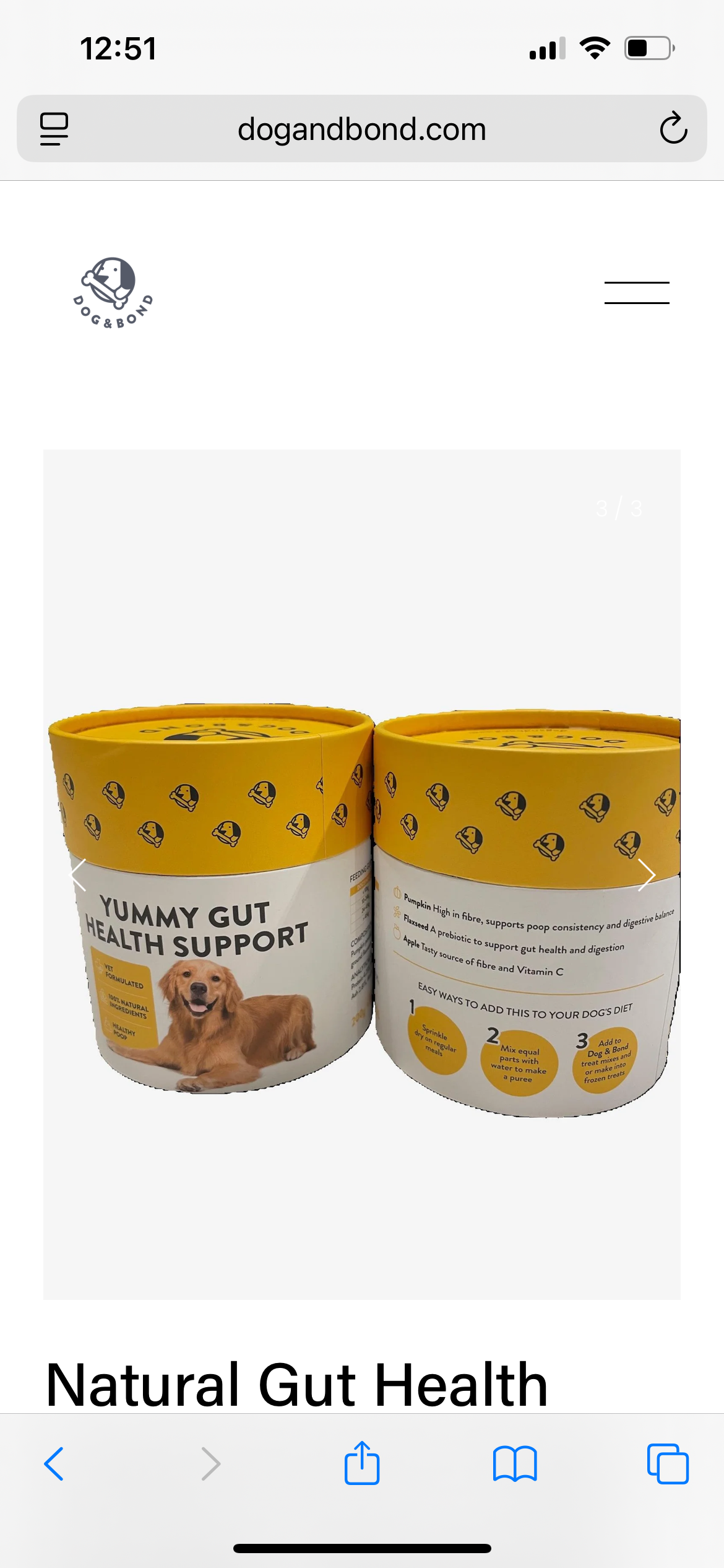 Natural Gut Health Supplement - Pumpkin, Flaxseed & Apple 200g