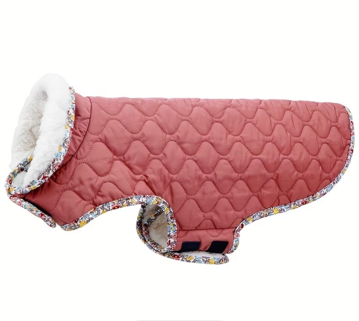 Quilted Fleece-Lined Dog Coat