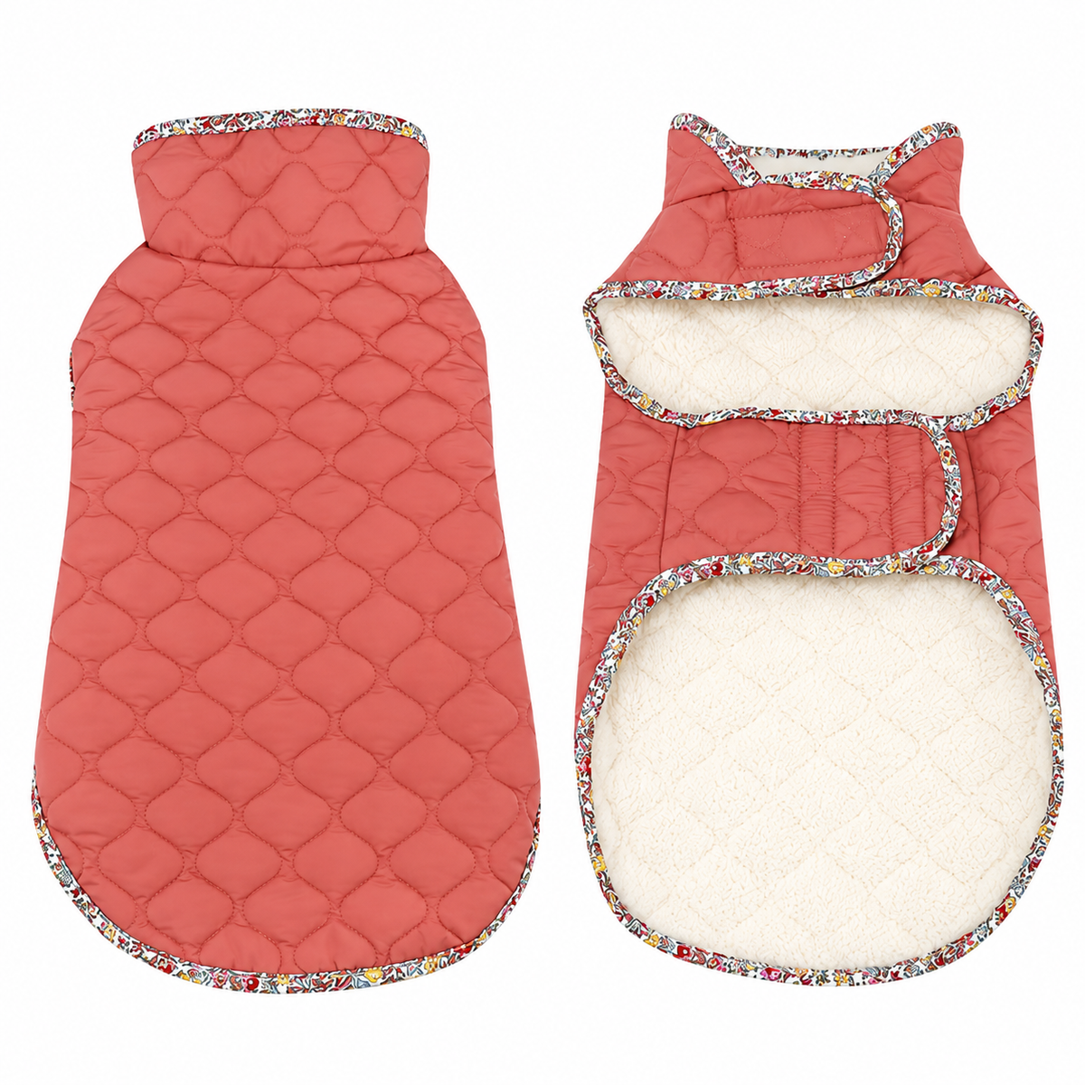 Quilted Fleece-Lined Dog Coat
