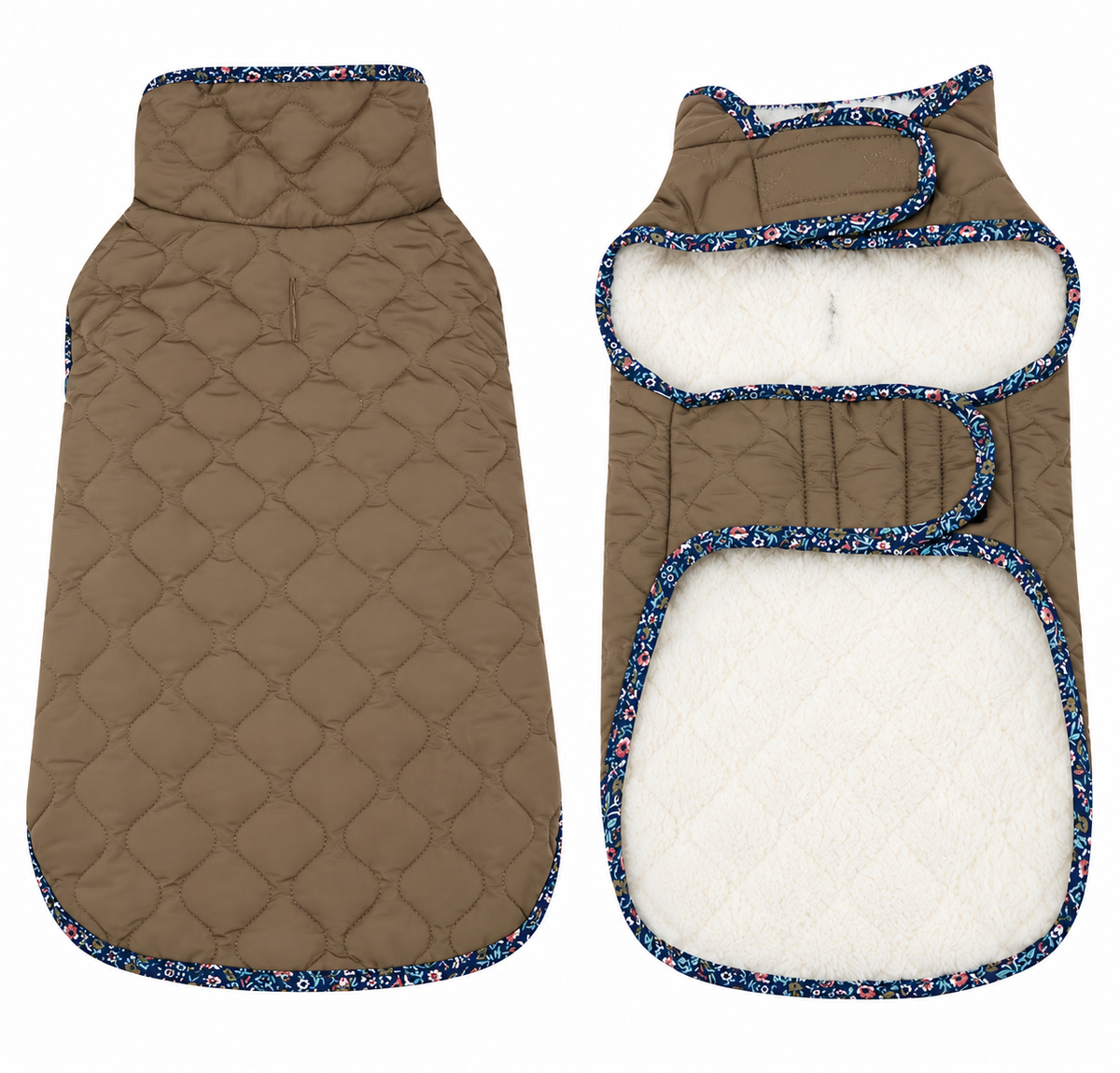 Quilted Fleece-Lined Dog Coat